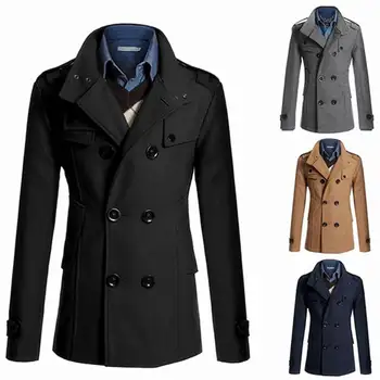 Висококачествени мъжки якета, Вълнена яке за мъже, палта за мъже, двубортное палта, сака за мъже за зимата