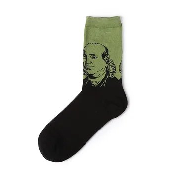 Нови Мъжки И Дамски Памучни Чорапи Маслени Чорапи С Шарени Личности Аватар Арт Забавни Чорапи За Двойки