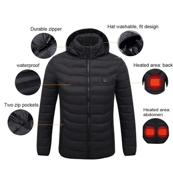 11 Зони Отопление Яке с Топъл Мъжки Дамски Зимни Градинска Спортно облекло за Къмпинг Палто с топъл Графеновое Топло палто USB Яке с подгряване