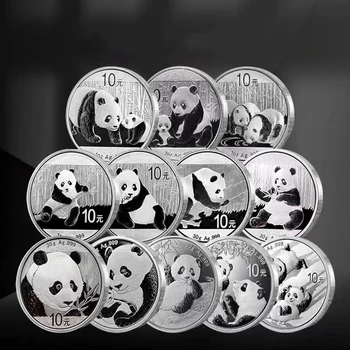 2007-2023 Китайската сребърна монета с пандой 30 г на 1 унция Ag.999 Коледен Коледен Подарък Сувенири/Сбирка Банкноти Валутен Сувенир