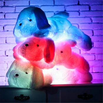 Kawaii Творчески лека нощ LED Сладко Куче плюшена Играчка и Плюшени Играчки Кукла на най-Добрият Коледен Подарък за Рожден Ден за Децата Приятел на Децата си