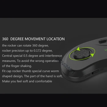 Shinecon Универсален VR Контролер Безжичен Подходящ За Bluetooth, Дистанционно Управление с Джойстик Геймпад Музика Селфи 3D Игри за Android iPhone PC