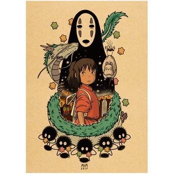 Аниме Студио Ghibli Хаяо Тоторо Отнесени от Духове Стената плакати художествена печат на Стената плакати плакати къща декор schilderij снимки