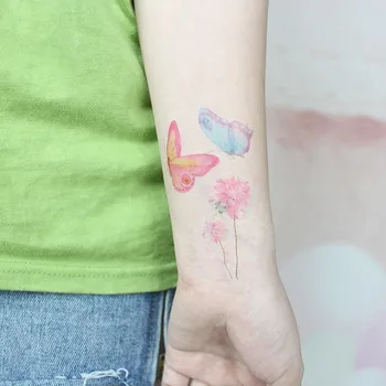 Временни Татуировки Етикети с Пренасяне на Вода Татуировки, Боди арт Стръмни направи си САМ 3D Водоустойчив Временни Татуировки за Татуировки с Пеперуди