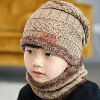 Зимна детска вязаная шапка-ушанка за момичета, Шапки-те за момчета и момичета от 3 до 10 години, Капачка за Защита на врата от мультяшными животни, Ветрозащитная