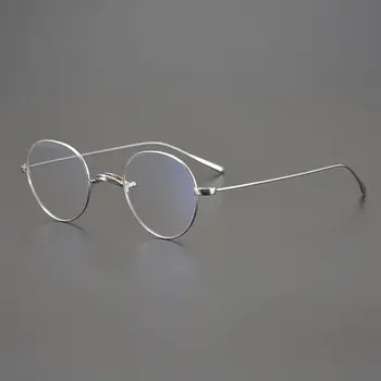 Маркови Дизайнерски Оригинални Качествени Очила Титанов Мъжки Дамски Ретро Очила В Кръгла Рамка Японската Ръчно Изработени Супер Леки Очила