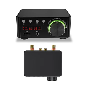 Мини Аудио Hi-Fi Bluetooth 5,0 Усилвател клас мощност D Tpa3116 Цифров Усилвател 50 W * 2 Домашно Аудио Автомобилен Морски USB/AUX IN Caixa De Som