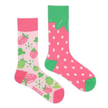 Оригинални нови AB дамски чорапи асиметрични творчески мультяшные личност чифт памучни чорапи с дълги тръби спортна мода мъжки подарък