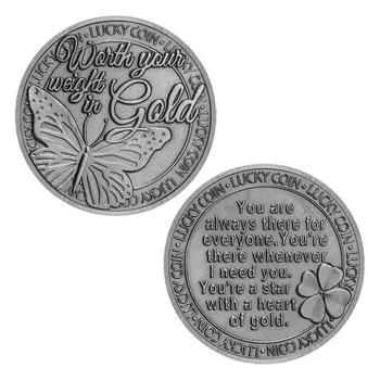 Струва Теглото си В злато Щастливата монета Креативен Подарък са подбрани Позлатен Сувенирни Монети Събиране Подарък Възпоменателни монети