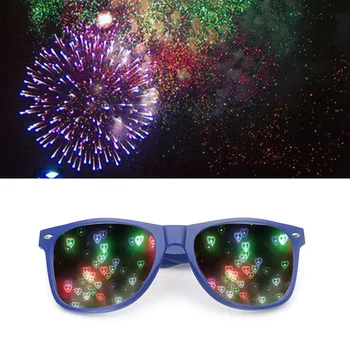 Творчески очила за Фойерверки Гледайте Как светлината се променя формата на сърце през нощта, Дифракционные забавни слънчеви Очила За Партита на Едро